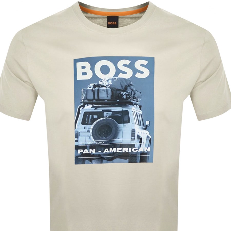 送料込★Hugo Boss★Te Mextour Tシャツ BOSS Te Mextour T Shirt Beige | Mainline Menswear United States